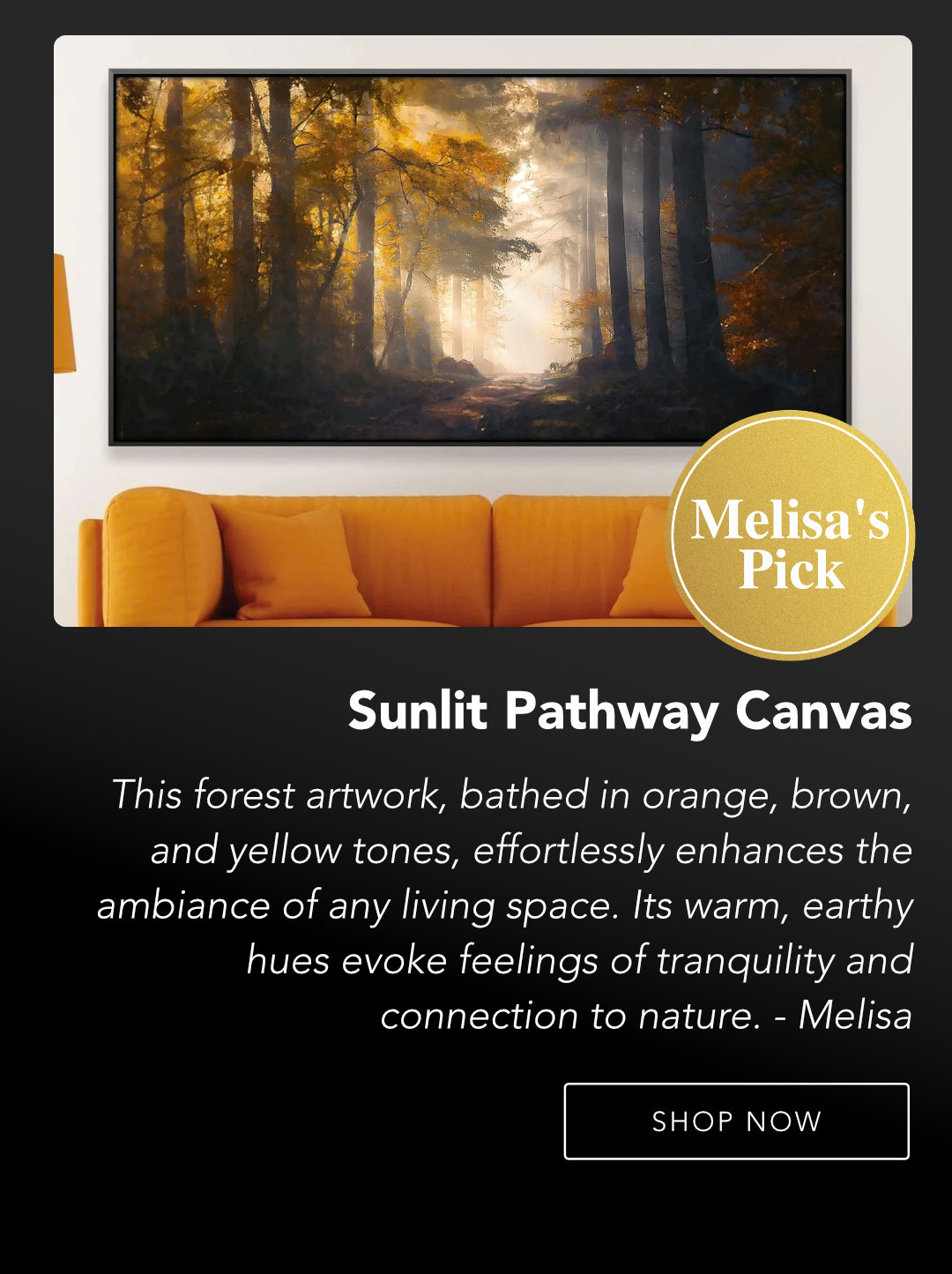 Sunlit Pathway Canvas