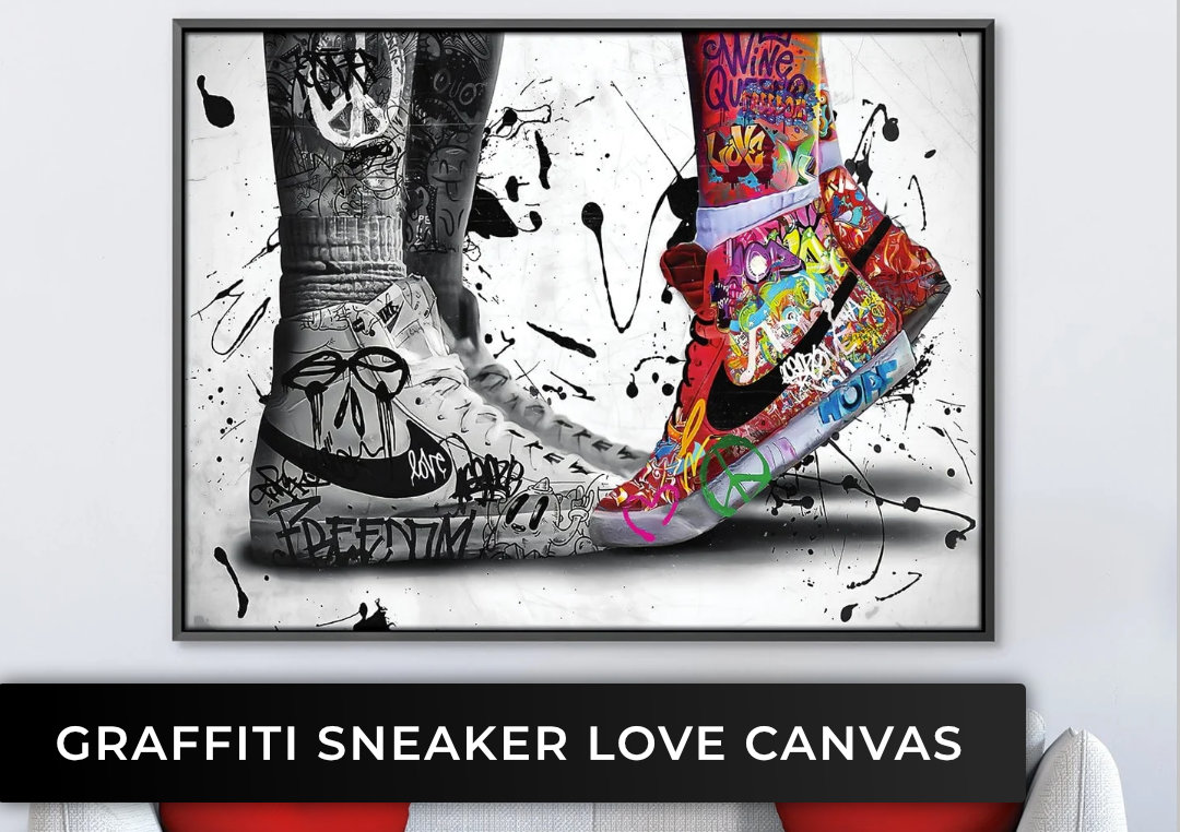 Graffiti Sneaker Love Canvas