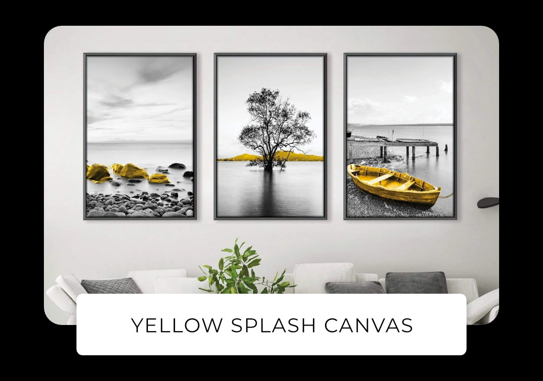 Yellow Splash Canvas