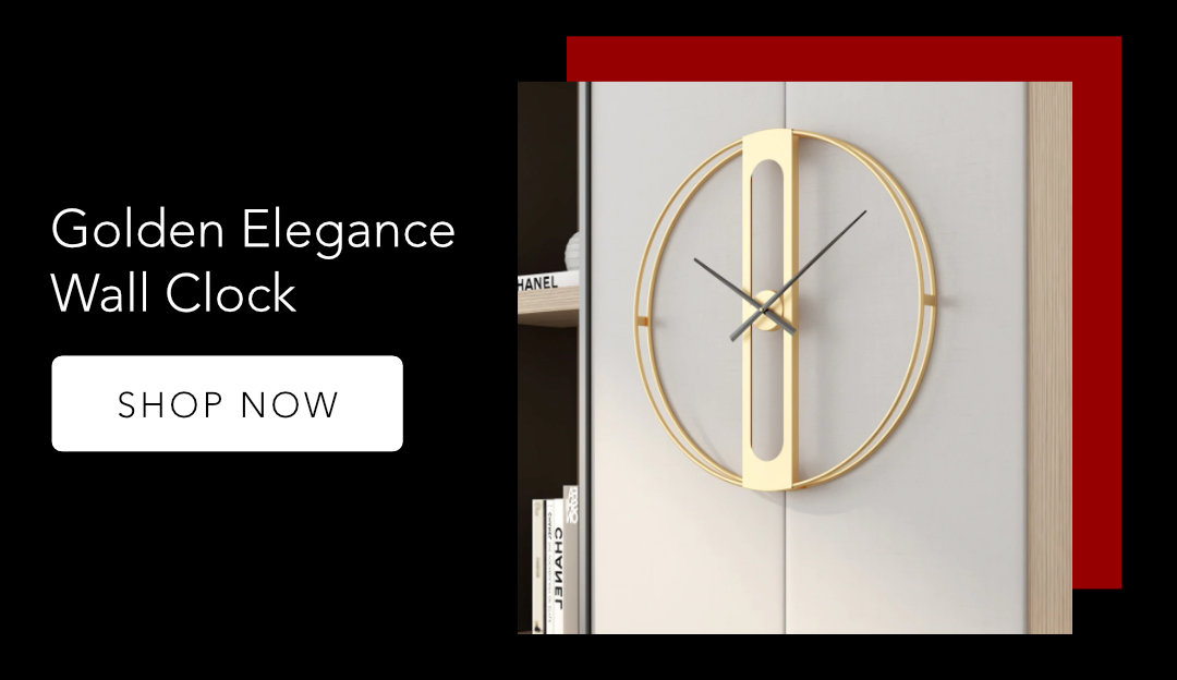 Golden Elegance Wall Clock