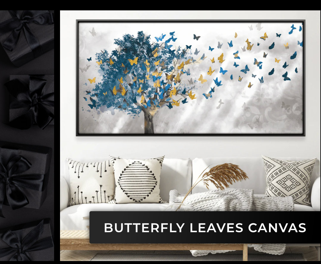 Butterfly Leaves Canvas