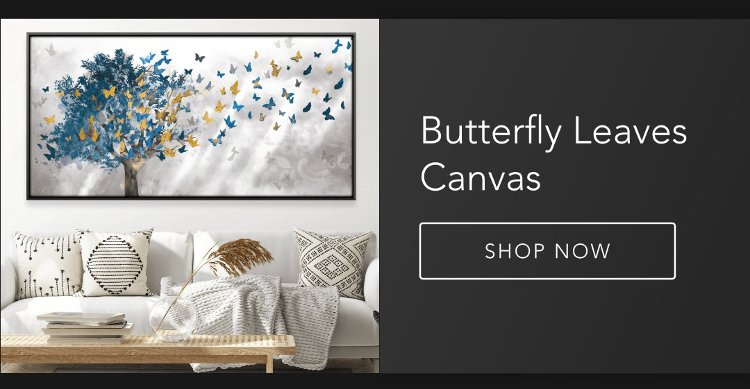 Butterfly Leaves Canvas