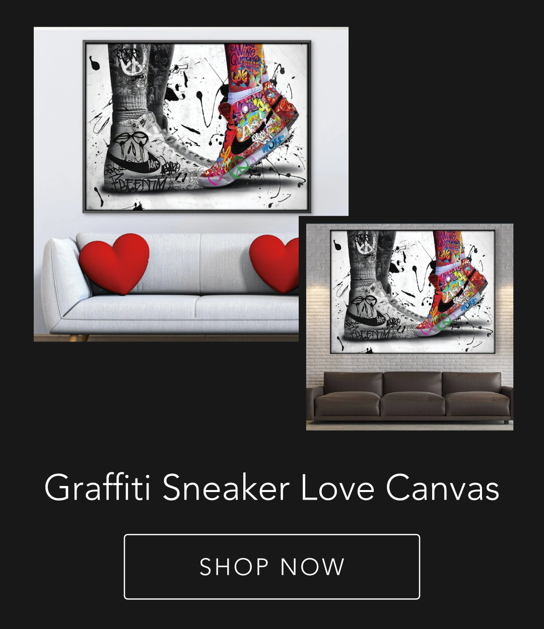 Graffiti Sneaker Love Canvas