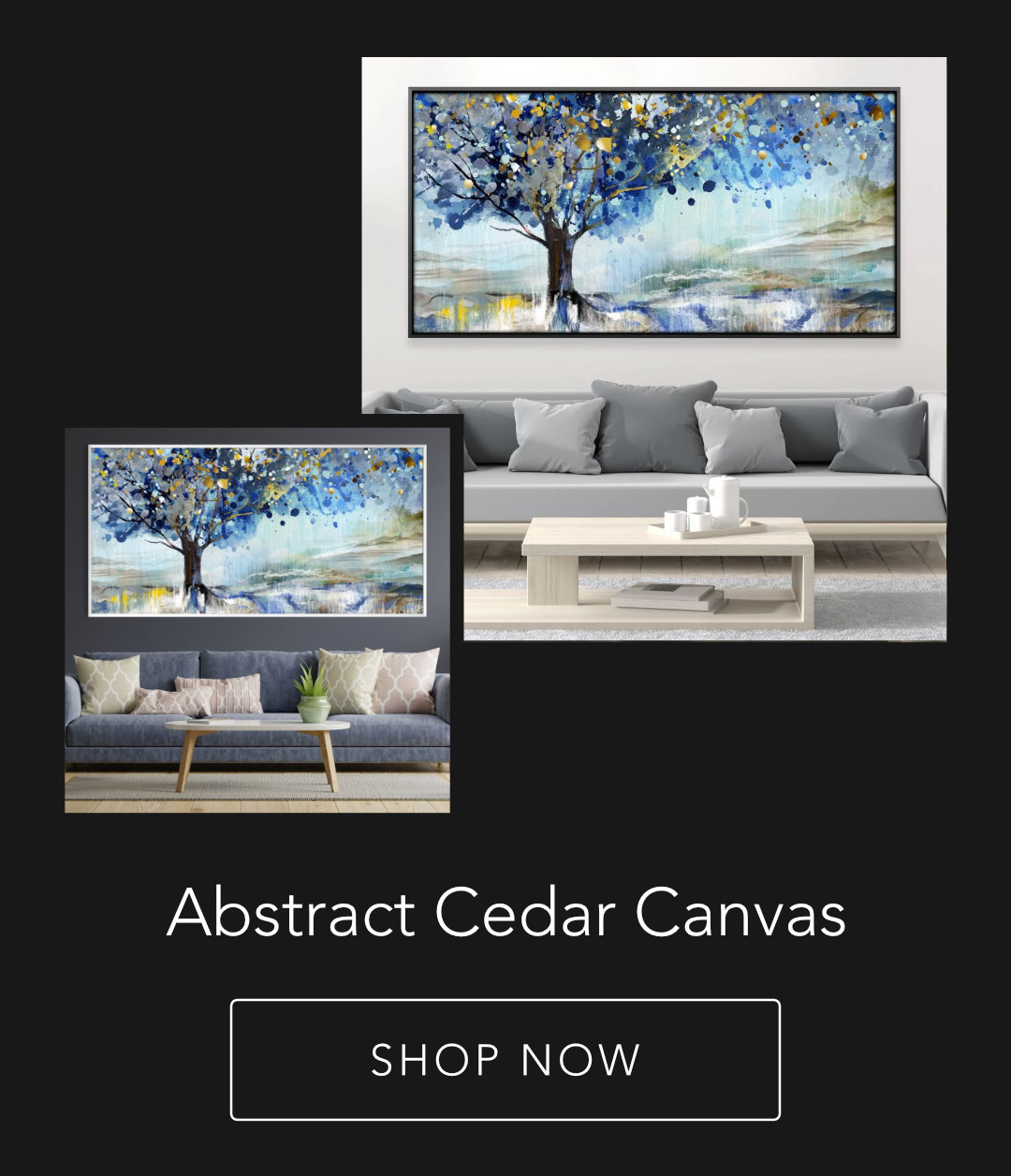 Abstract Cedar Canvas