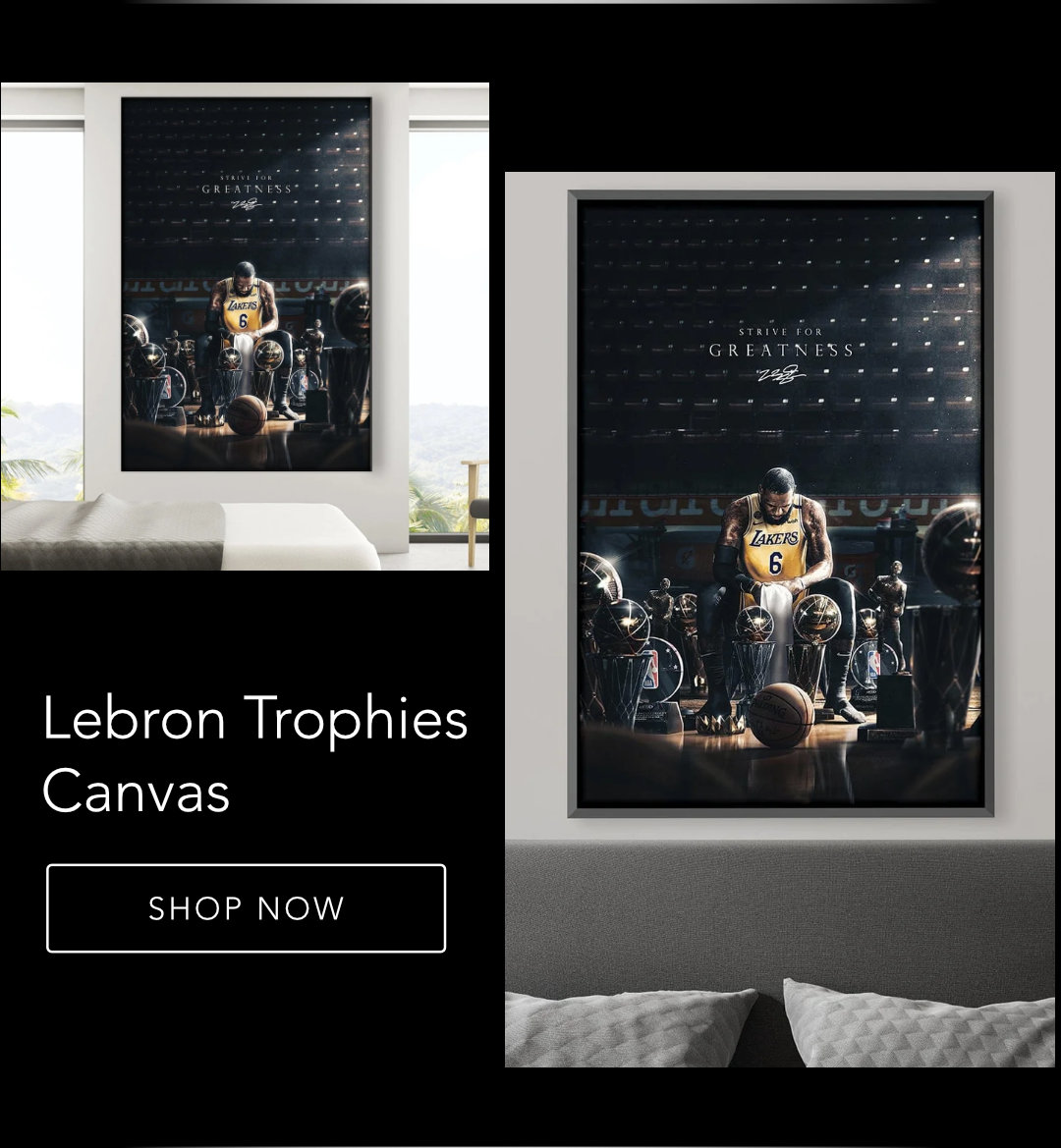 Lebron Trophies Canvas