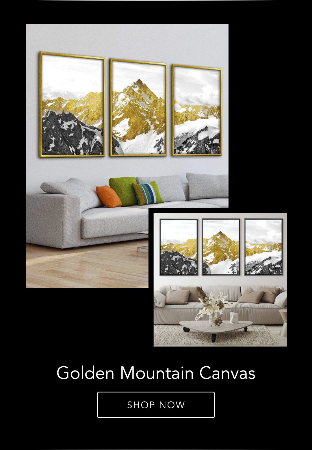 Golden Mountain Canvas