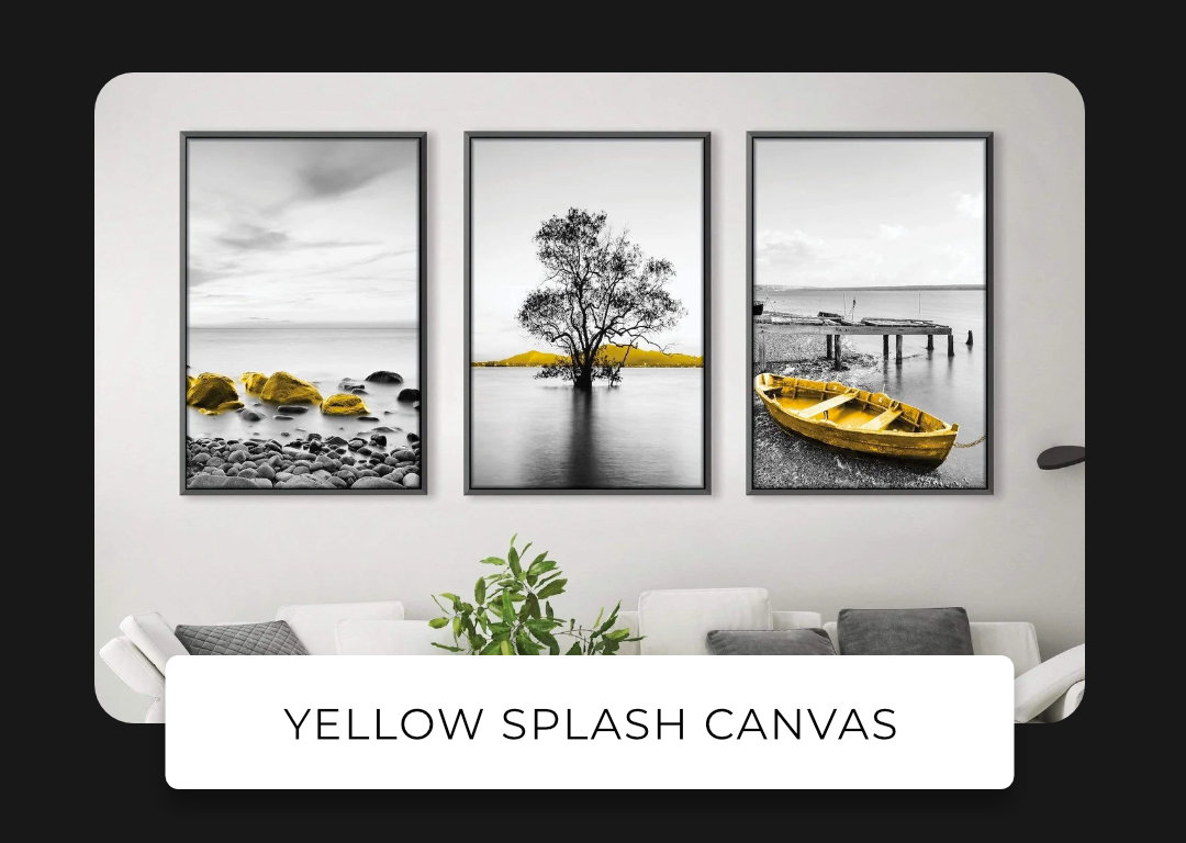 Yellow Splash Canvas