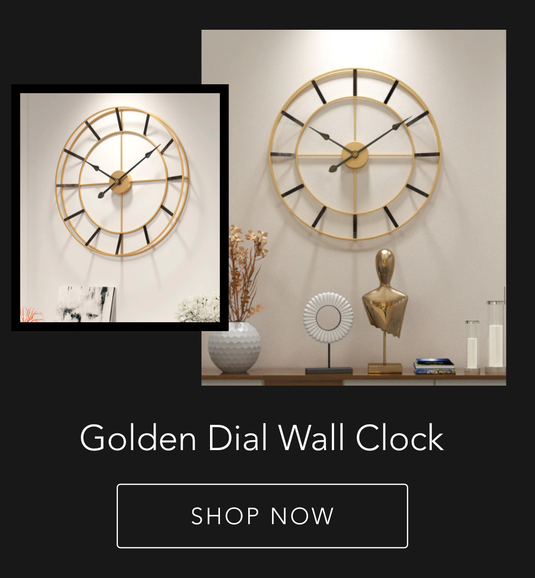 Golden Dial Wall Clock