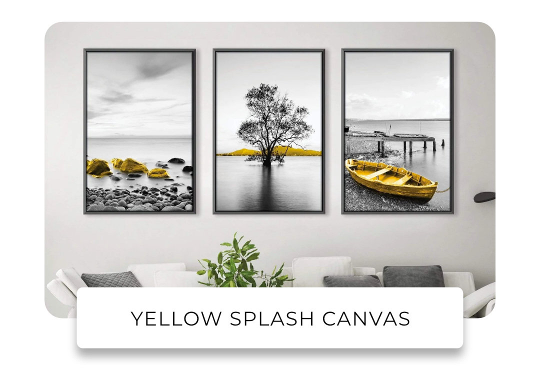 Yellow Splash Canvas