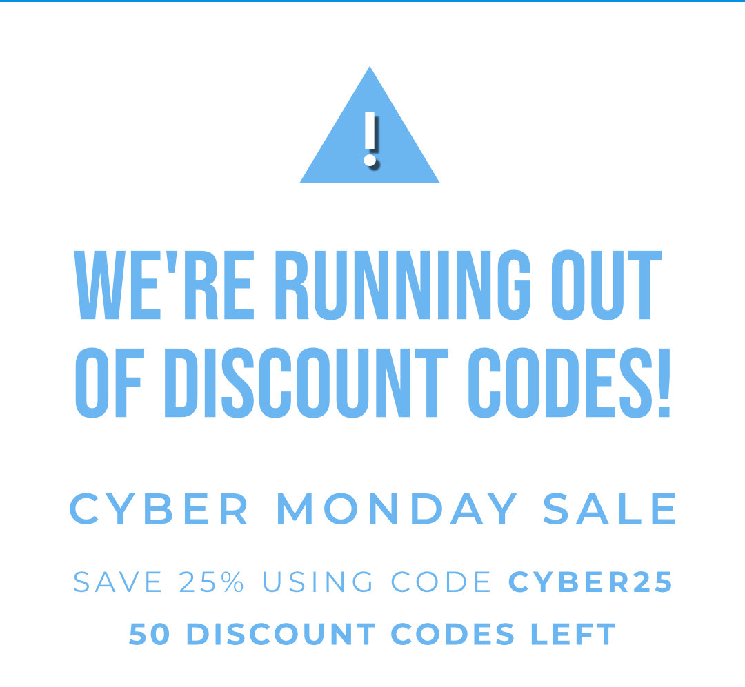 We are running out of discount codes!