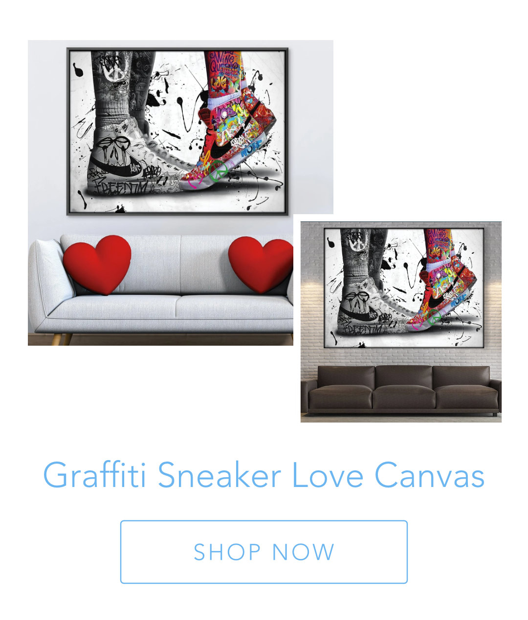 Graffiti Sneaker Love Canvas