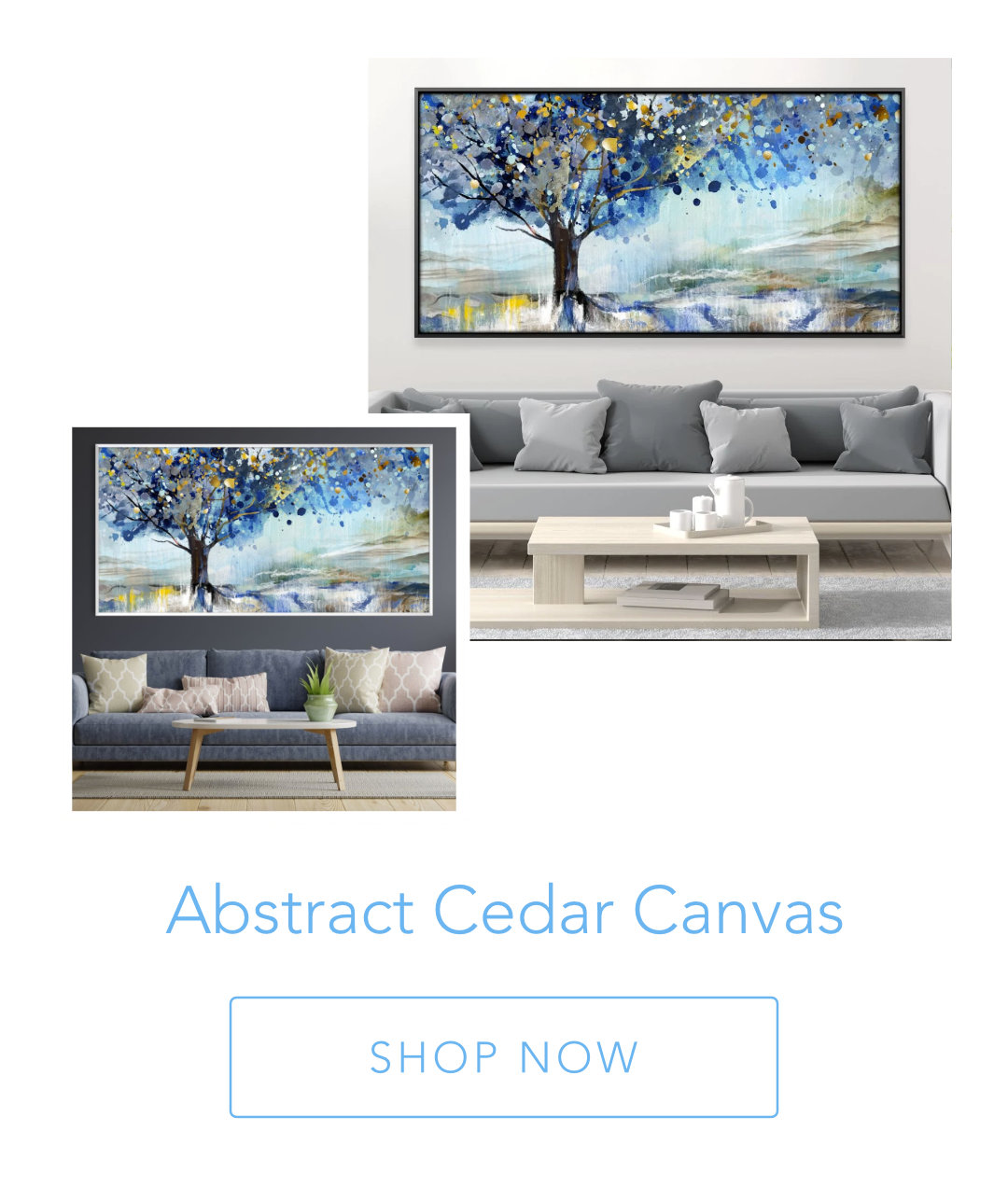 Abstract Cedar Canvas