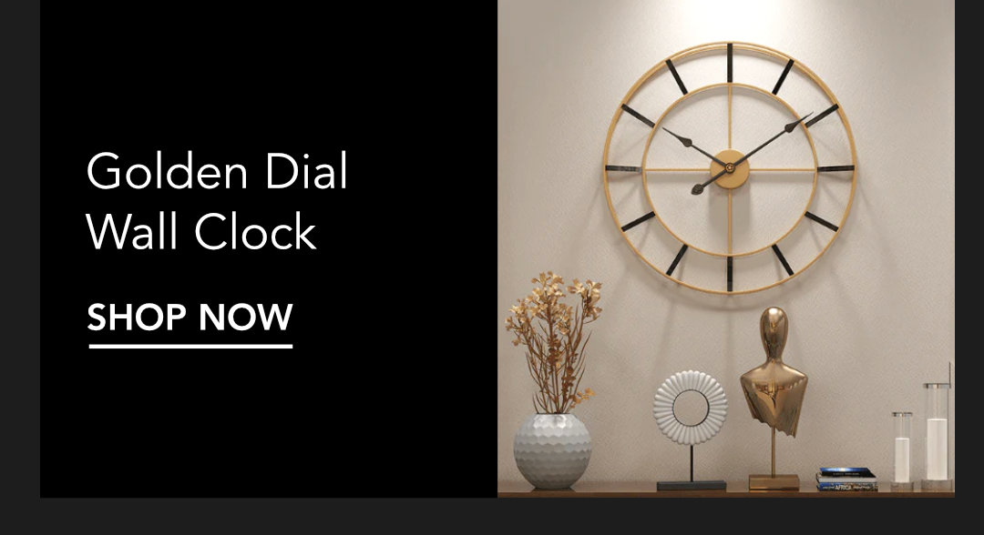 Golden Dial Wall Clock