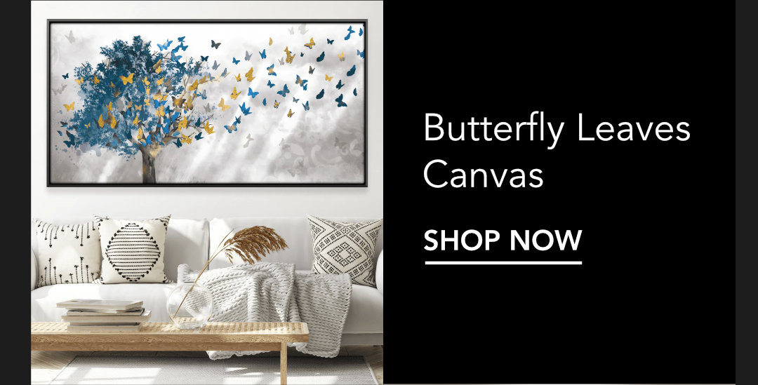 Butterfly Leaves Canvas