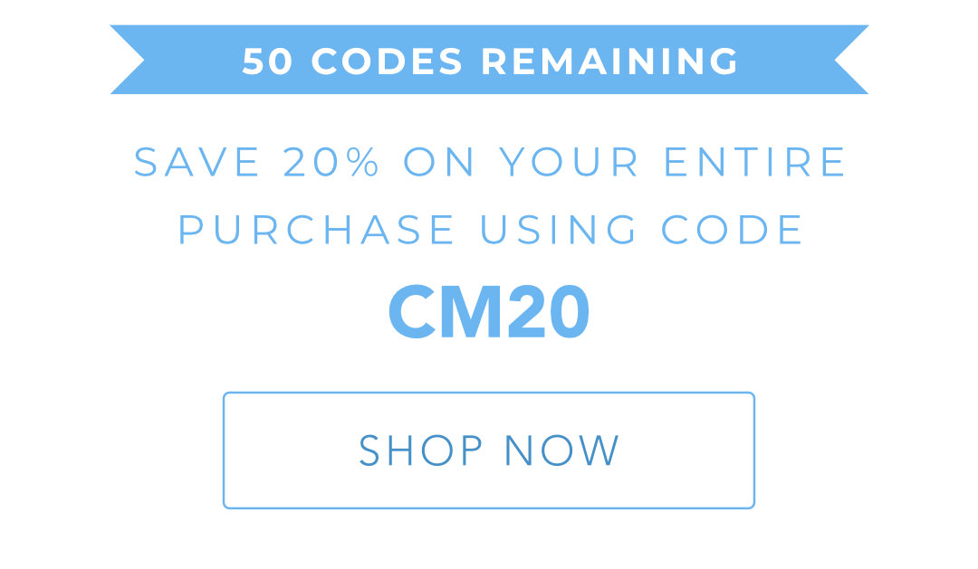 Save 20% using code CM20