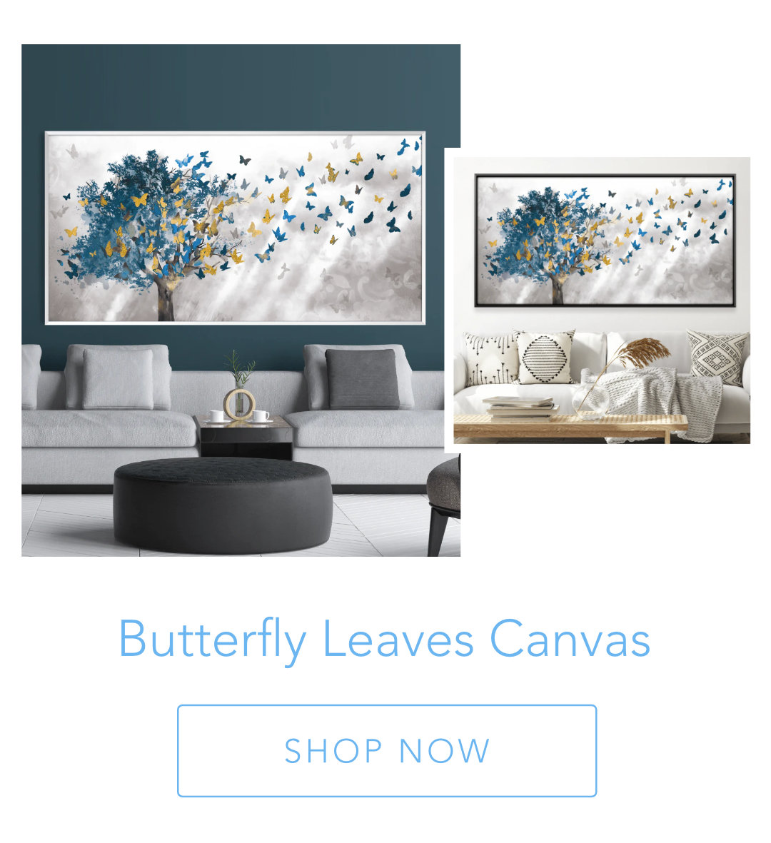 Butterfly Leaves Canvas