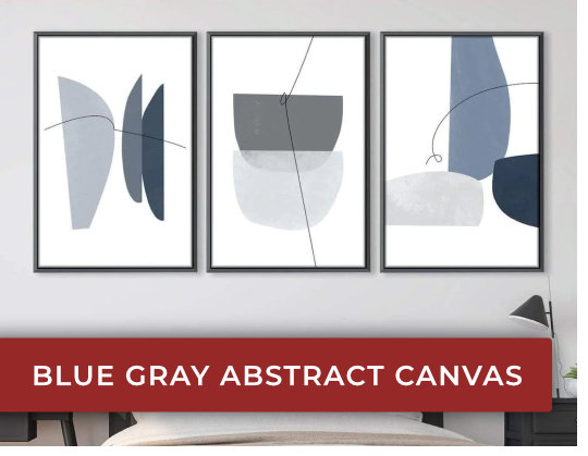 Blue Gray Abstract Canvas