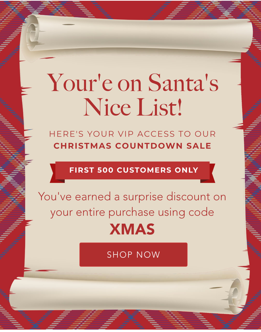 You are on Santas Nice List!