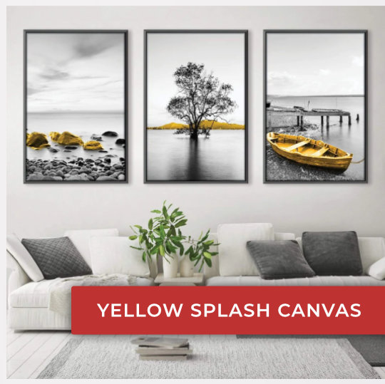 Yellow Splash Canvas