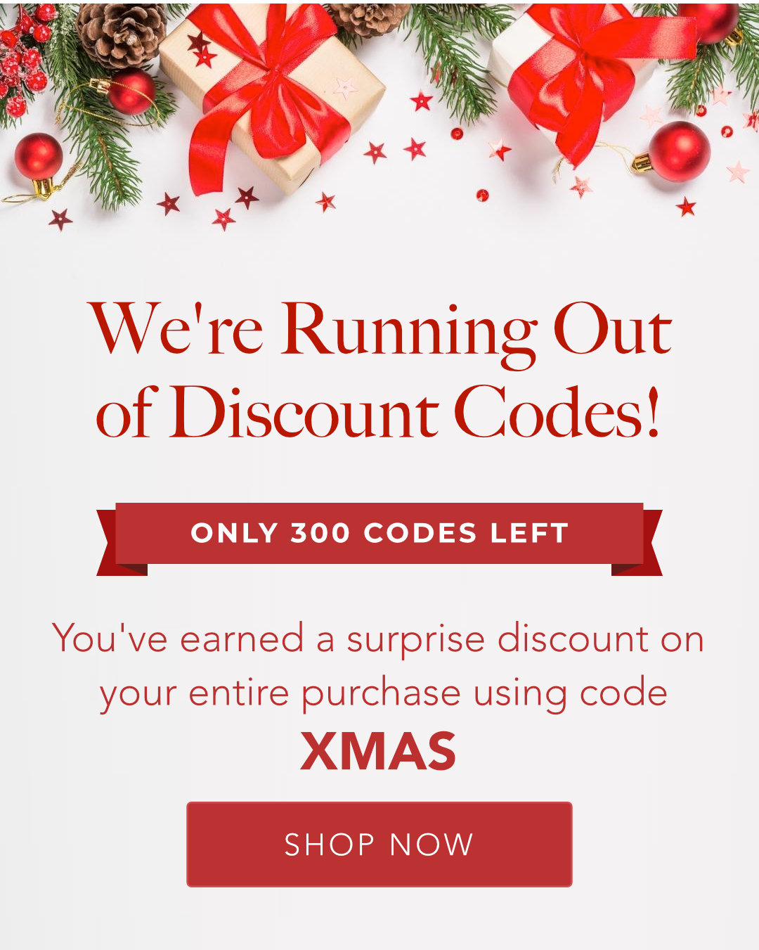 We Are Running Out of Discount Codes!