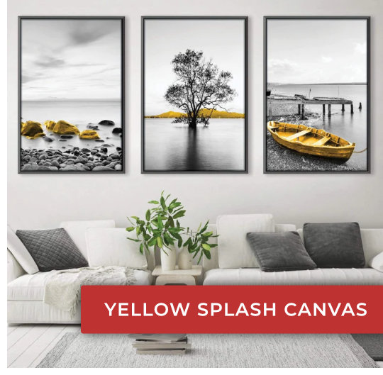 Yellow Splash Canvas