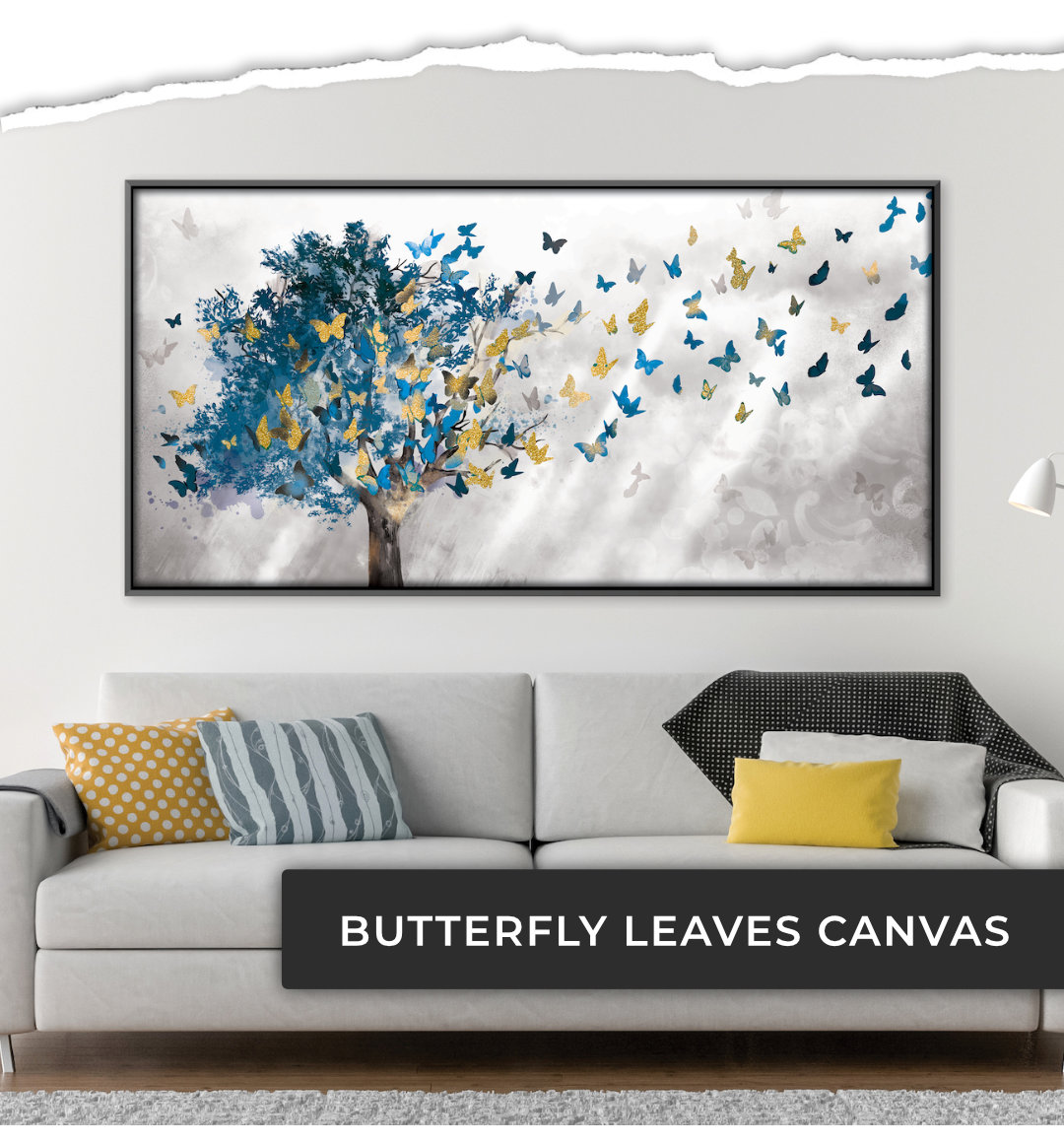 Butterfly Leaves Canvas