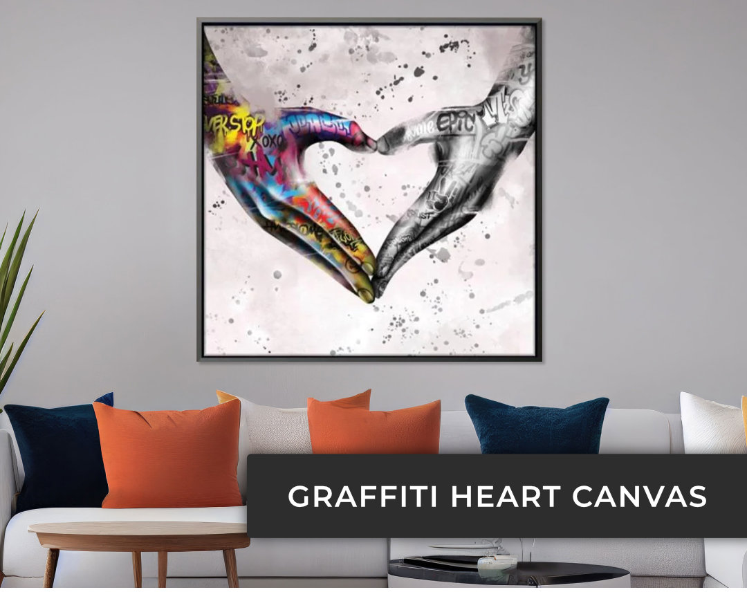 Graffiti Heart Canvas