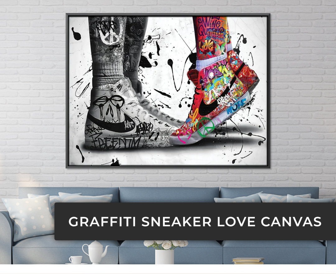 Graffiti Sneaker Love Canvas