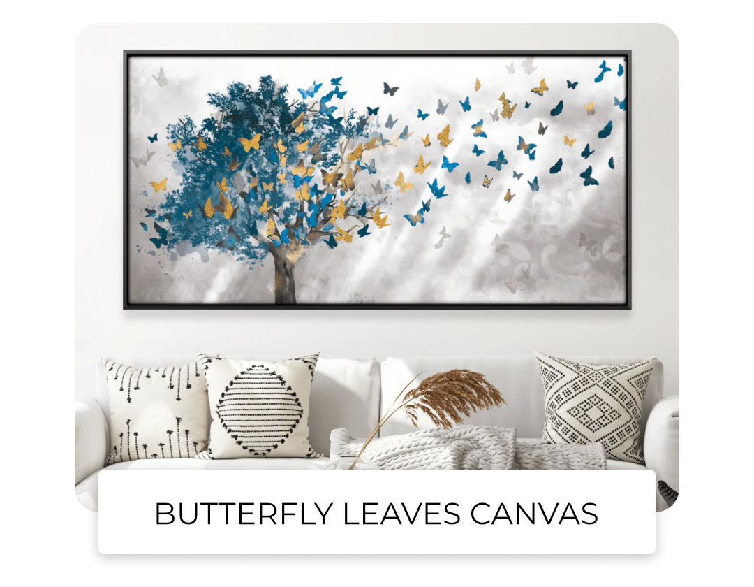 Butterfly Leaves Canvas