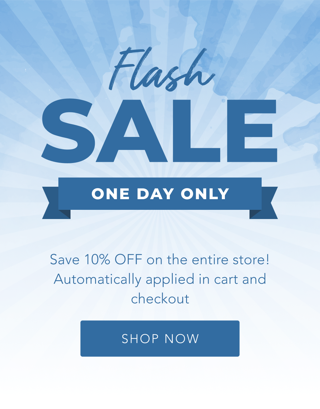 FLASH SALE! ONE DAY ONLY!