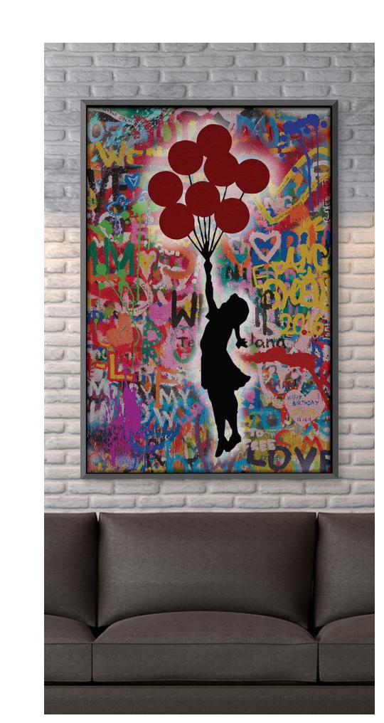 Banksy Balloon Girl Graffiti Canvas