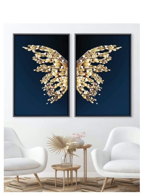 Crystal Butterfly Canvas