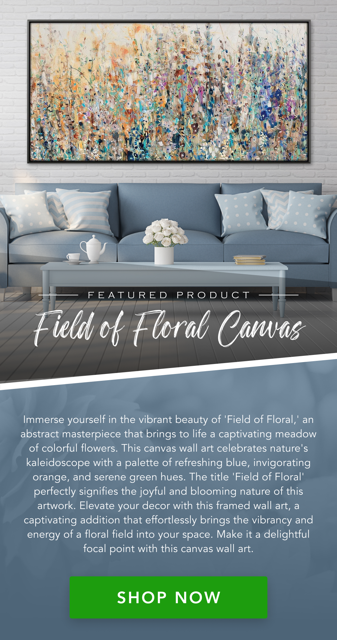 Field of Floral Canvas