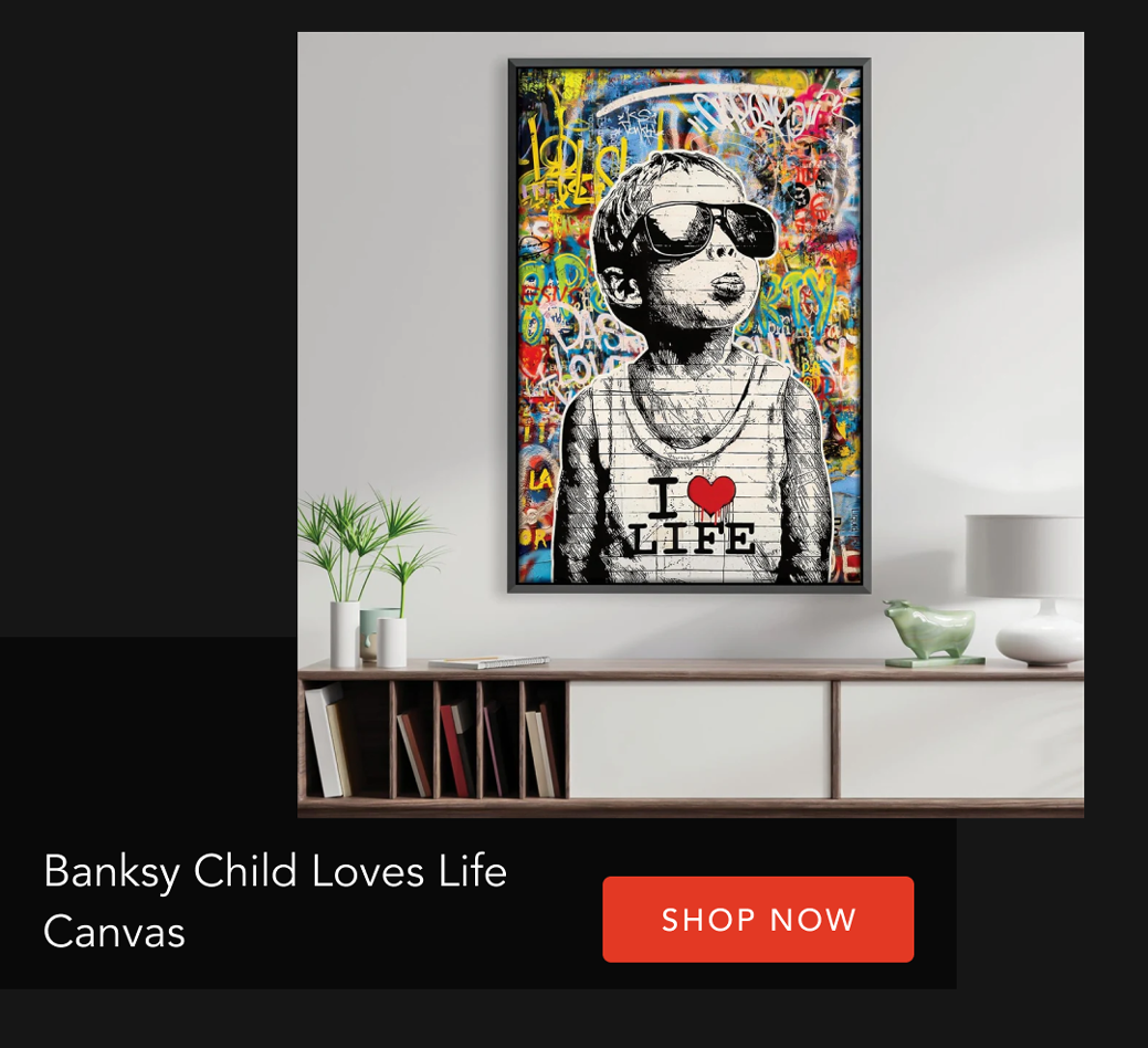 banksy child loves life