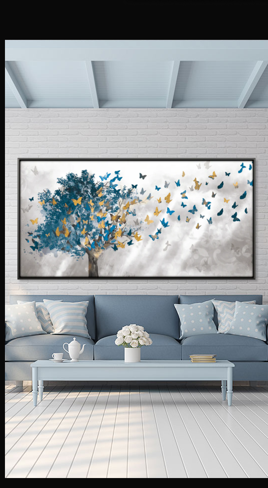 Butterfly Leaves Canvas