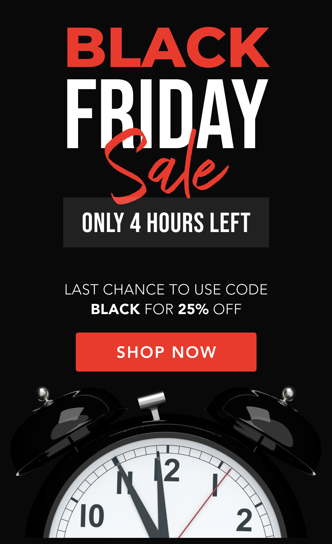 BLACK FRIDAY SALE ONLY 4 HOURS LEFT