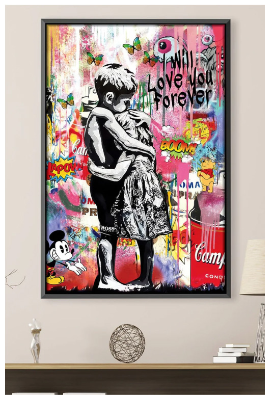 Banksy Forever Love Canvas